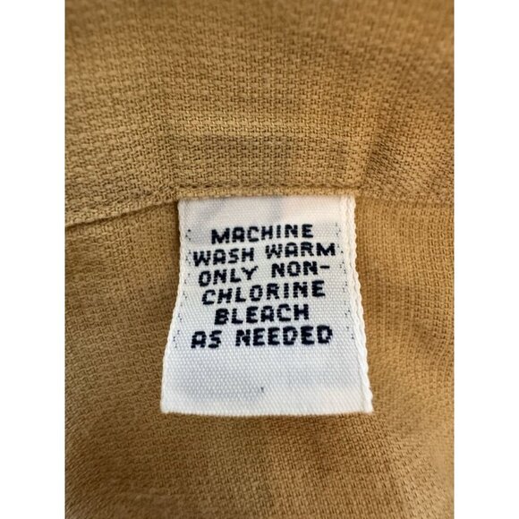 Vintage Polo Ralph Lauren Shirt Mens L 16.5 32/33 Tan 100% Cotton Warwick LS BD - Picture 10 of 14
